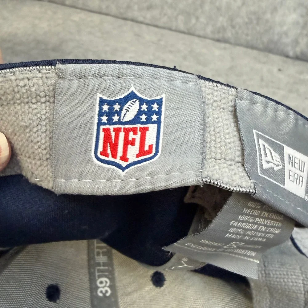New Era Tennessee Titans 39THIRTY Stretch Fit‎ Hat Navy Blue Mens Medium-Large